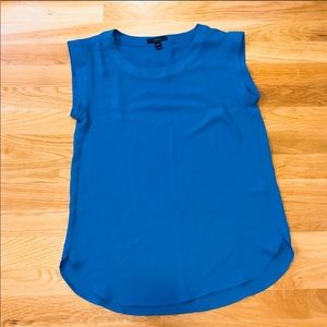 J.Crew petite drapey scoopneck top / blue 00P